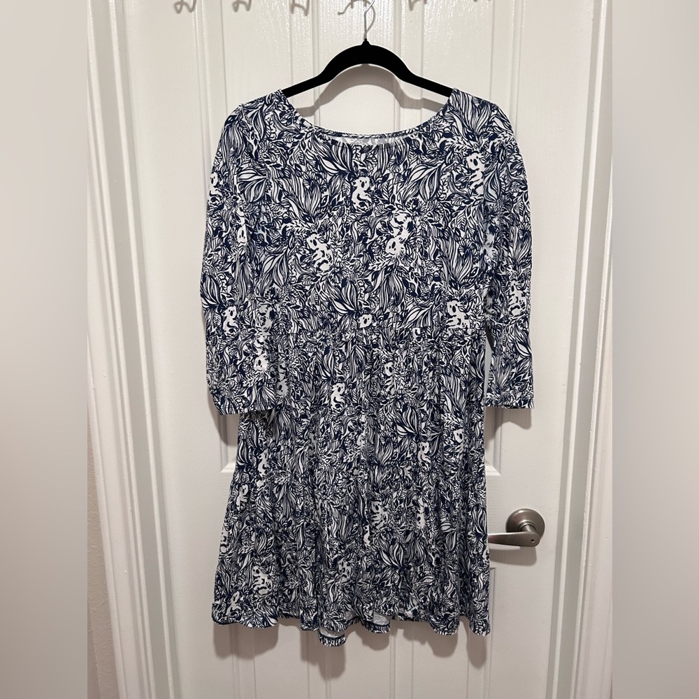 Lilly Pulitzer - Gday Mate Geanna Swing Tiered Dress Navy Koalas - Small